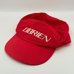 O'Brien Watersports Vintage 90s Red Nylon Snapback Hat Mens Adjustable Cap